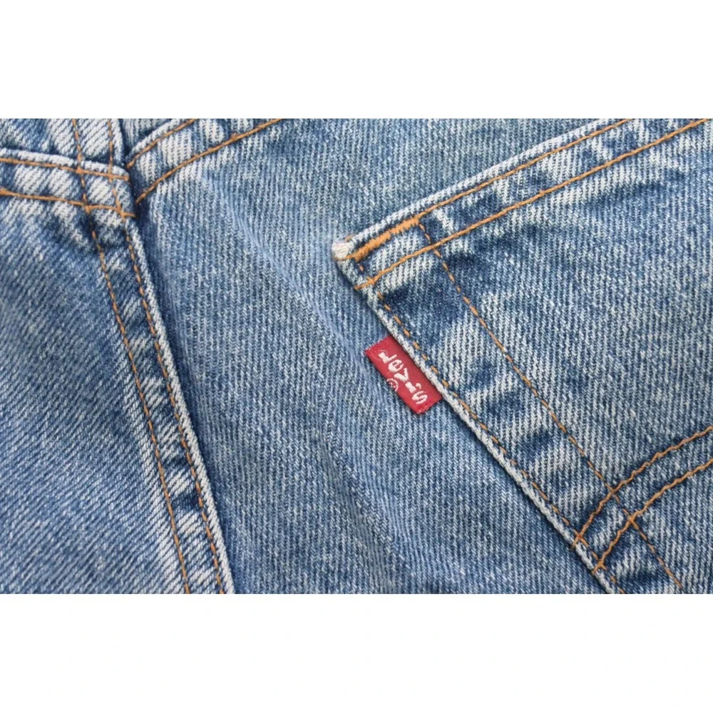 Levi's 550 Relaxed Fit Denim Shorts Mens 38 Blue Mid Wash Vintage Excellent